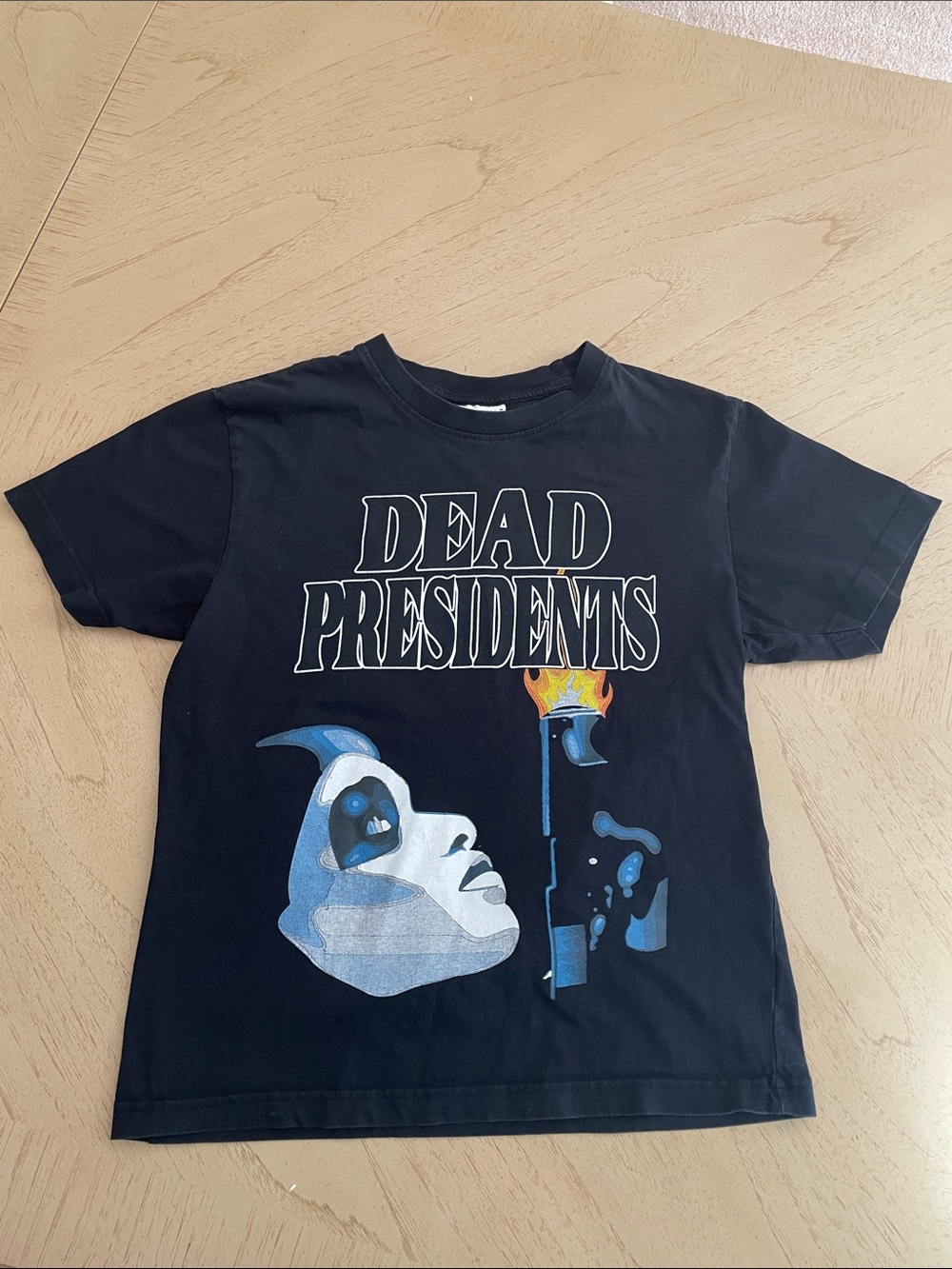 Dead Presidents Graphic T-Shirt XS Black Streetwear Y2K